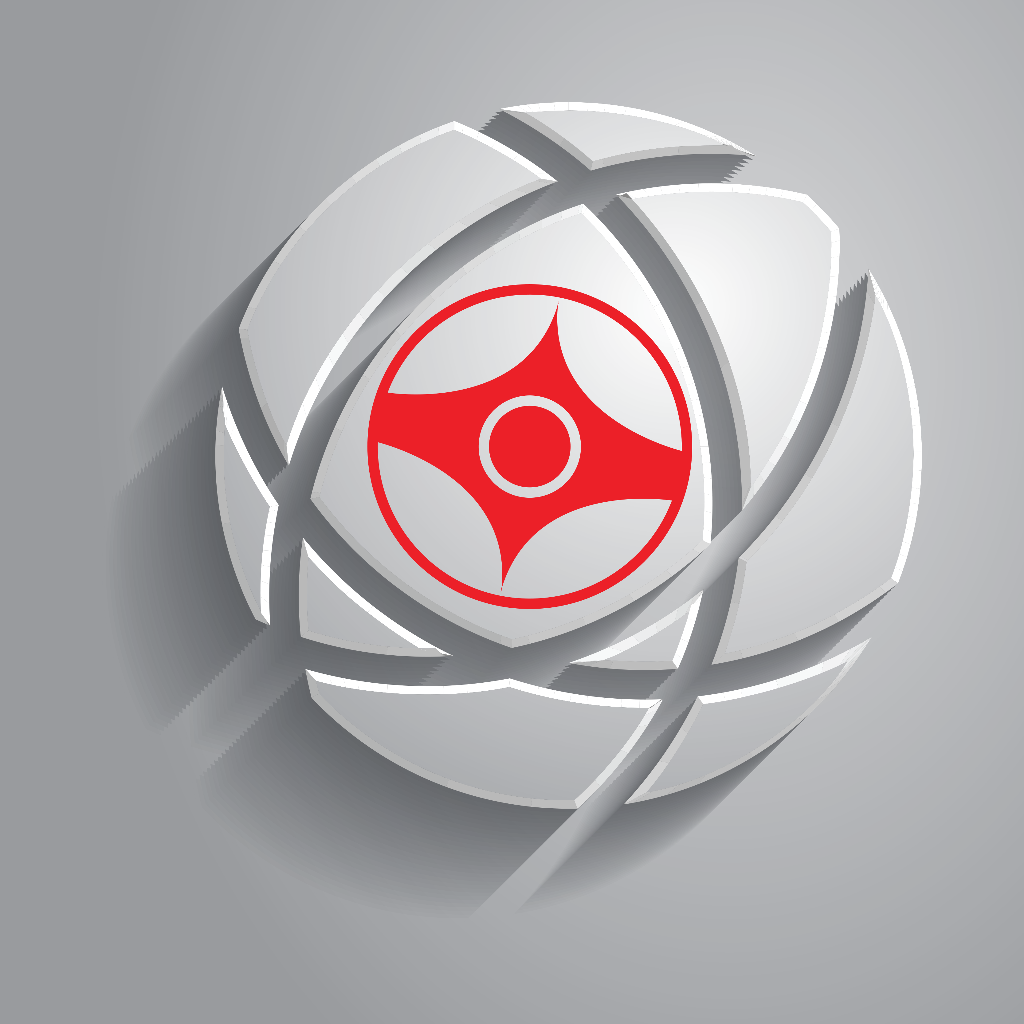 The symbol of Kyokushin Karate, the Kanku is placed on an abstract 3D globe